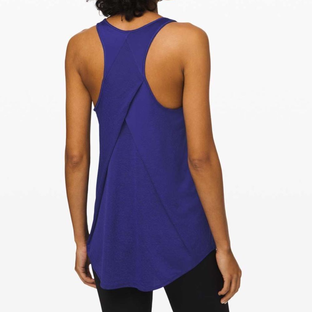 NWT New LULULEMON Essential Tank Pleated Racerback Larkspur Royal Blue LARK 8